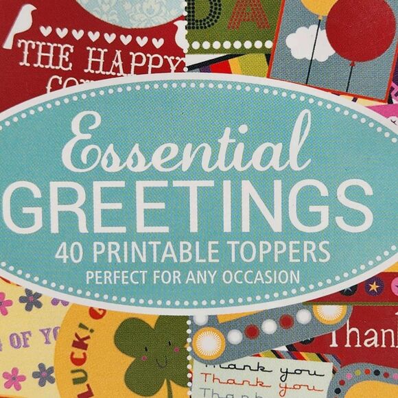 Quick Cards Essential Greetings 40 Printable Toppers CD-Rom Cardmaking UK - Picture 2 of 6